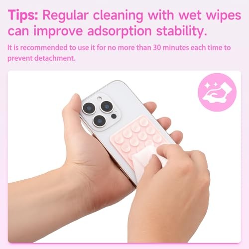 4Pack Silicone Suction Phone Case Black & White & Translucent & Light Pink