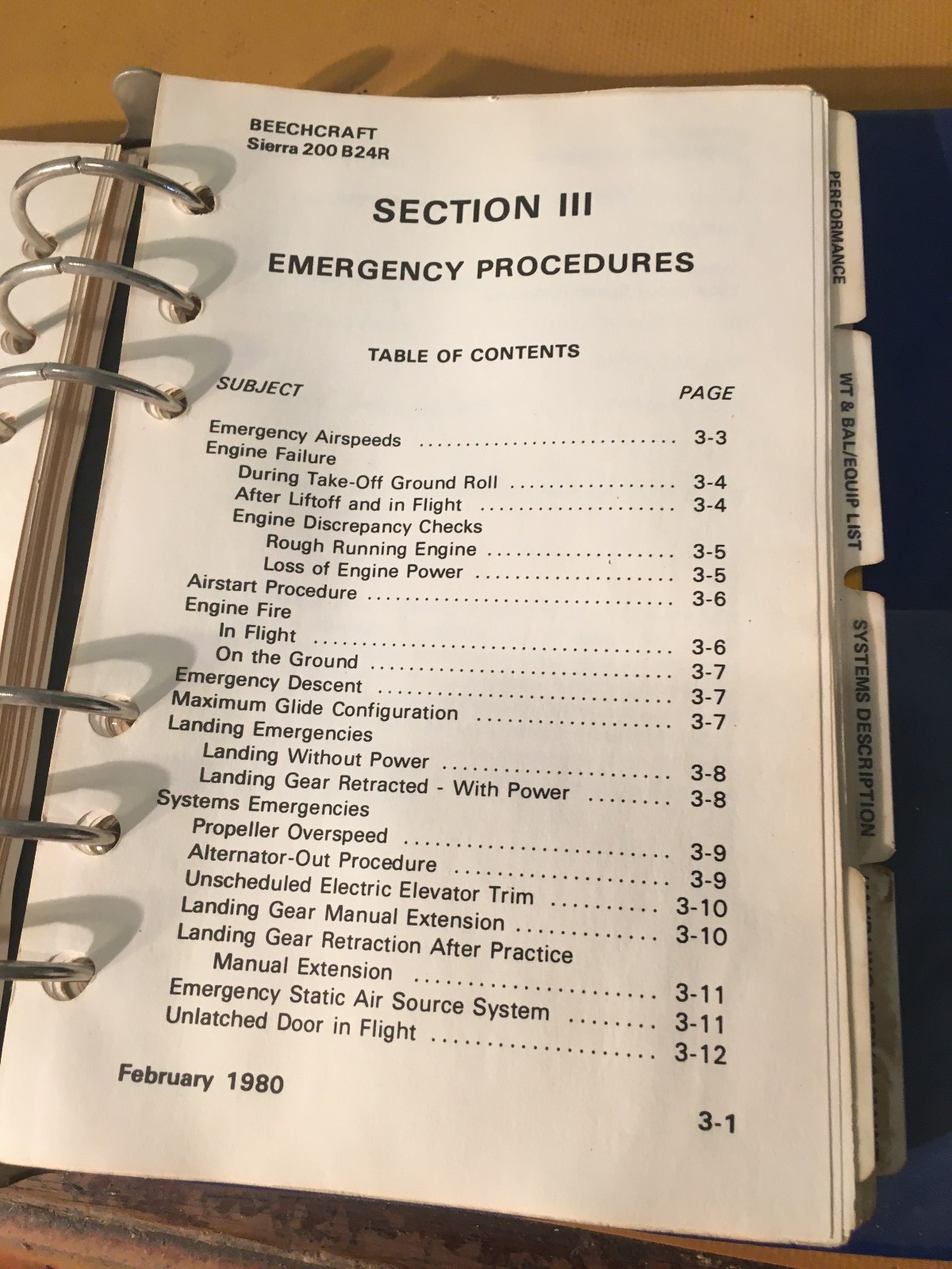 Beechcraft Sierra 200 B24R Pilot's Operation Manual