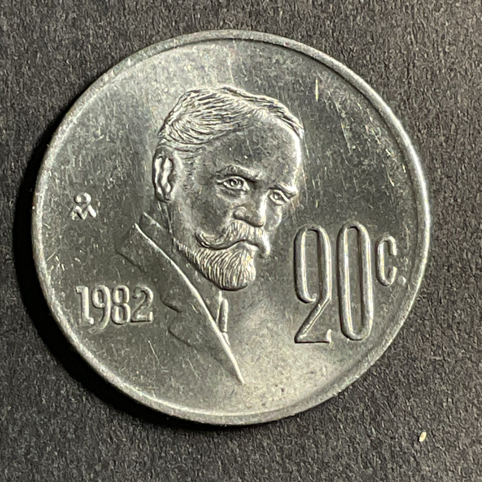 Mexico 1982 20 Centavos KM# 442 uncirculated Francisco Indalecio Madero