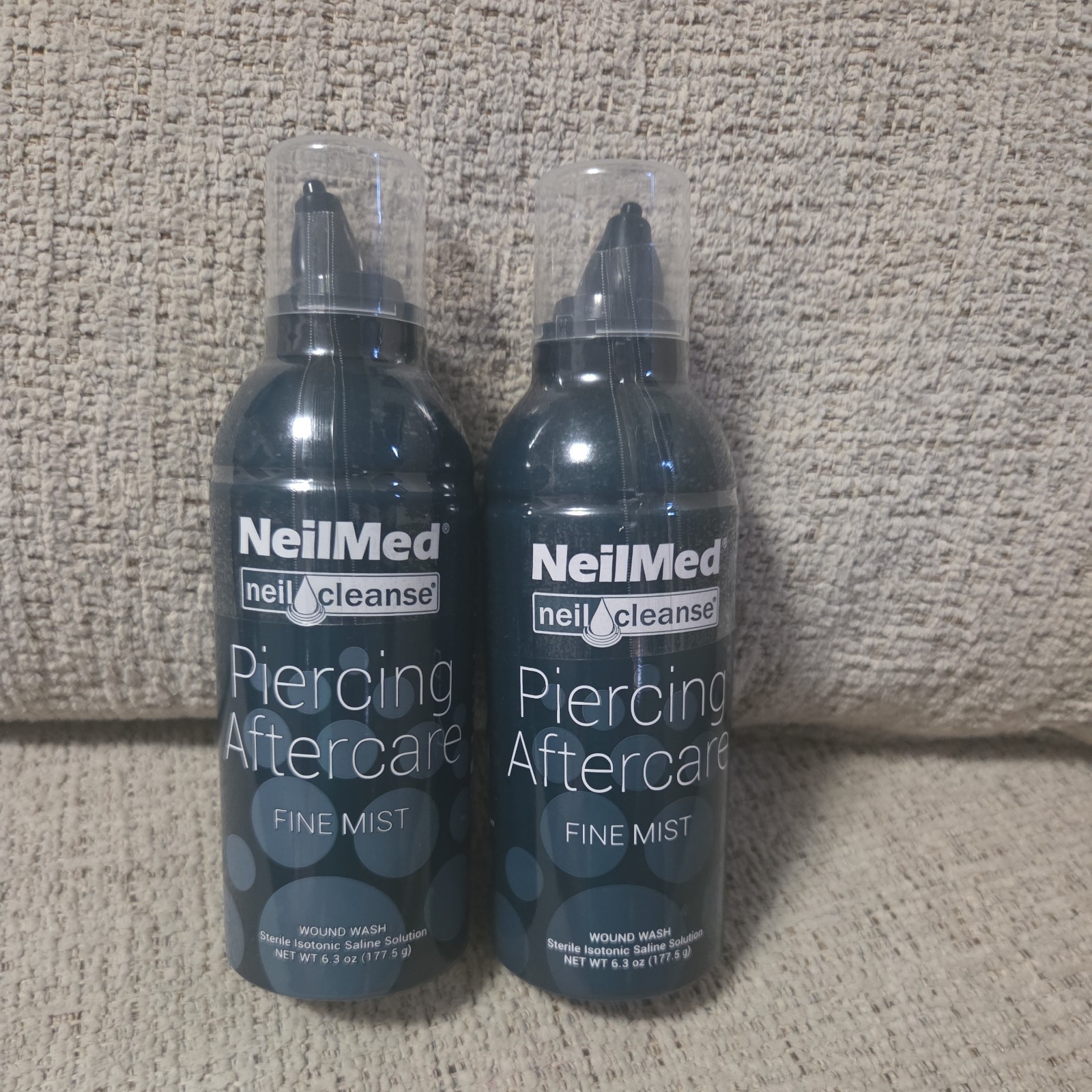 NeilMed NeilCleanse Piercing Aftercare Fine Mist & Wound Wash (2PK) 6.3oz.each