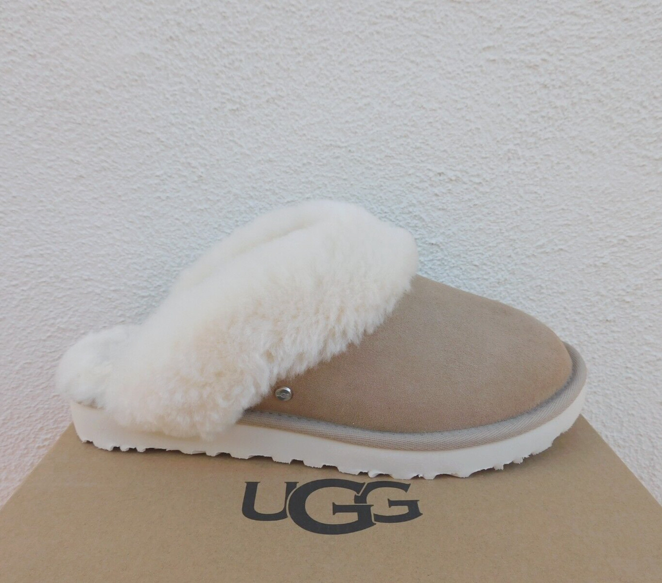 UGG CLASSIC SLIPPER II SUEDE/ SHEEPSKIN CUFF SLIPPERS, WOMEN US 5/ EUR 36 ~NEW