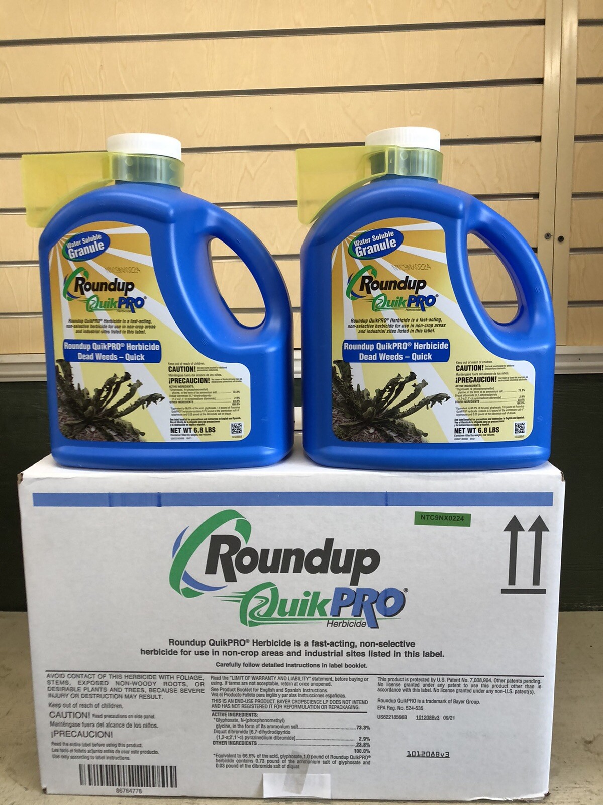 Roundup Quik Pro 6.8 LB Weed/Grass Killer (Quick Pro)  2 Jugs - WE SHIP FAST