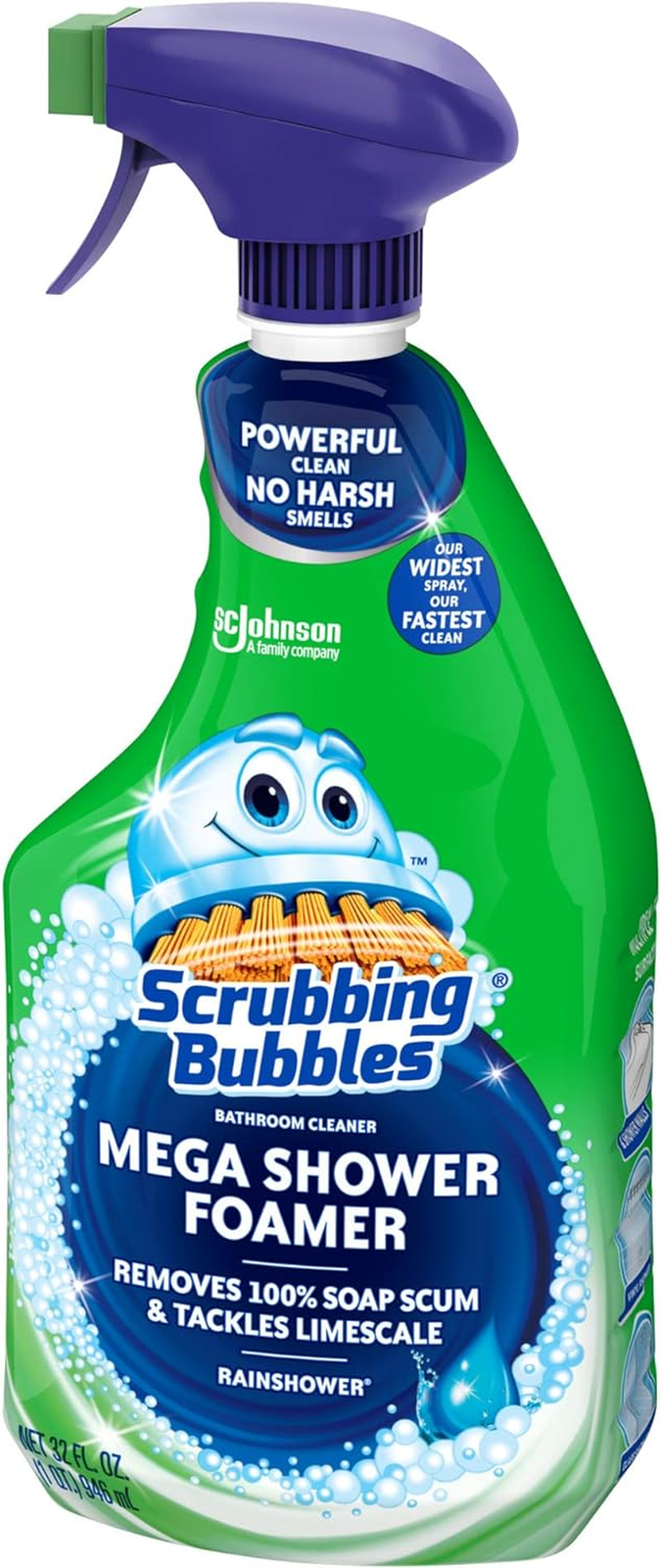 Scrubbing Bubbles Mega Bathroom and Shower Cleaner Spray, Foaming Action Removes