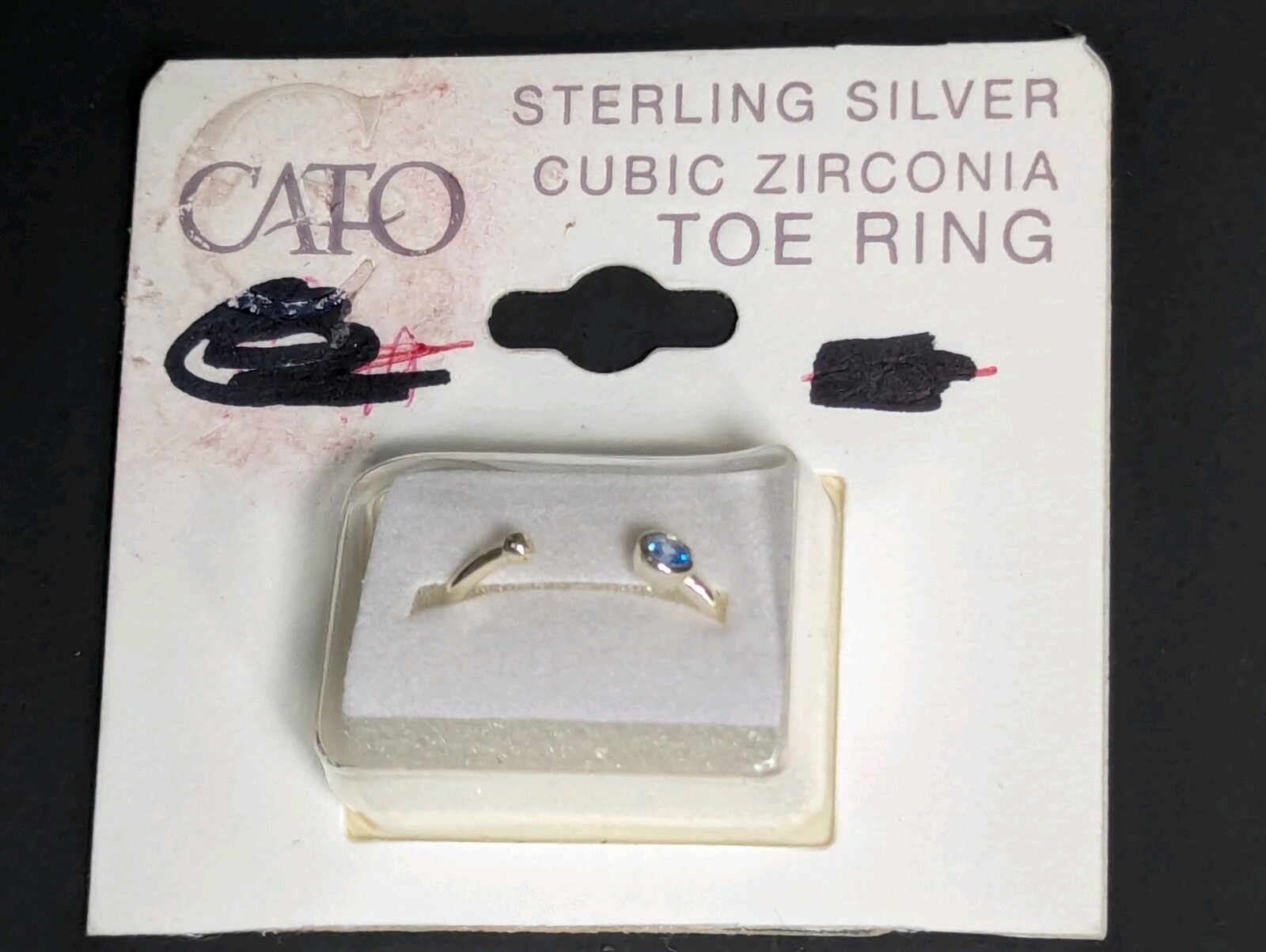 Cato Sterling Silver Blue Cubic Zirconia Toe Ring