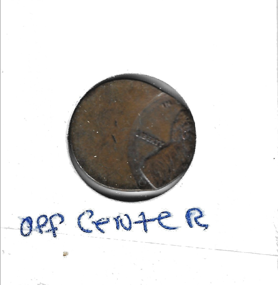 Lincoln Penny Off-Center Strike Error Undated