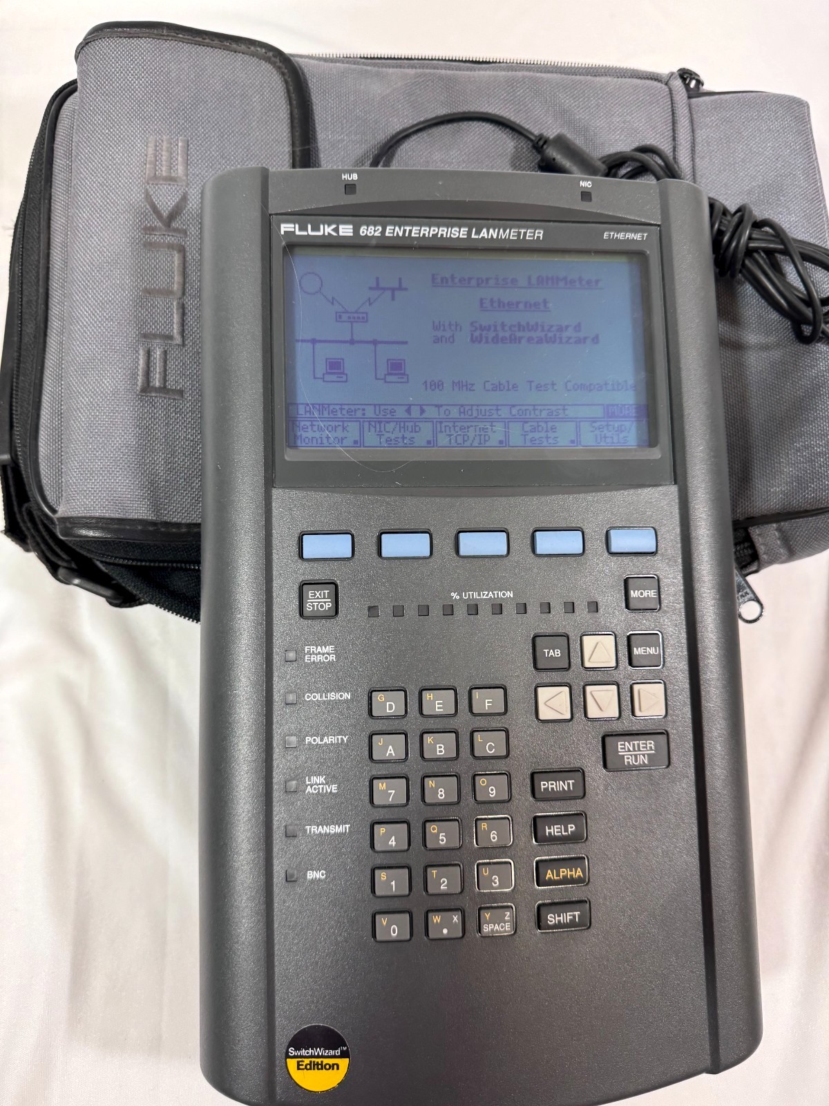 Fluke 682 Enterprise LanMeter W/ Network Map & Case Power Tested