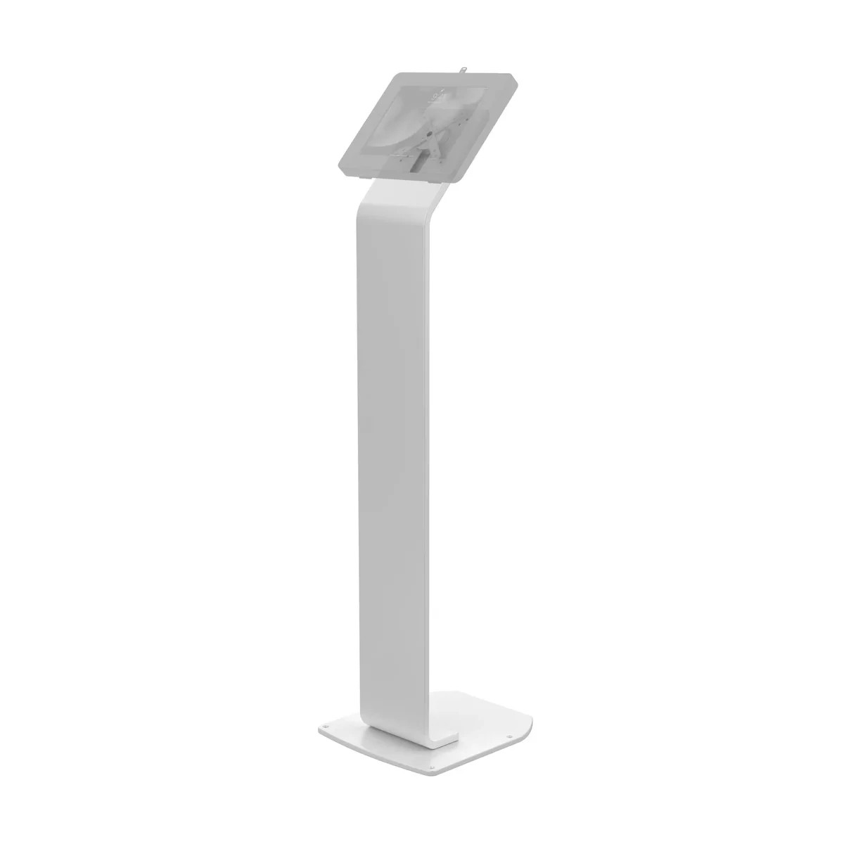 CTA Digital White Floor Stand Kiosk VESA Compatible Heavy-Duty Display Mount