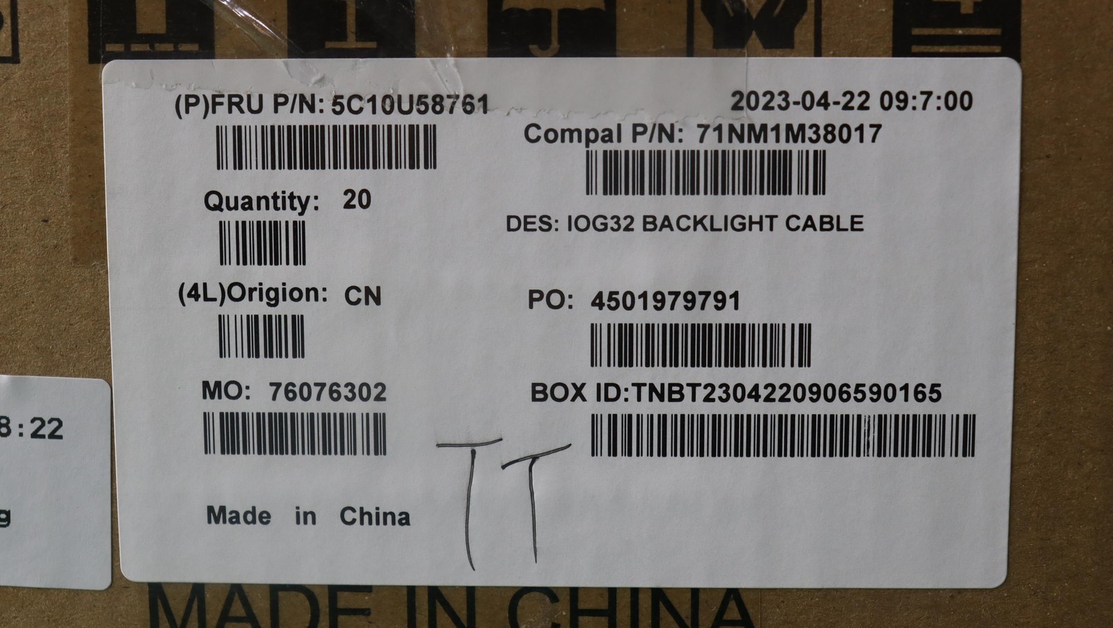 5C10U58761 H-CONN SET 7HQ C/B-LCD BA