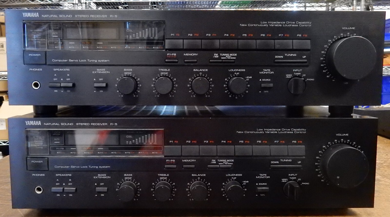 Lot of 2 Yamaha R-5 Natural Sound Stereo Receivers  - Read - 0306-93