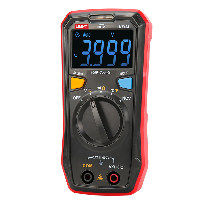 Uni-T UT123 Mini Digital multimeter AC Voltmeter Ohmmeter Temp NCV Tester EBTN