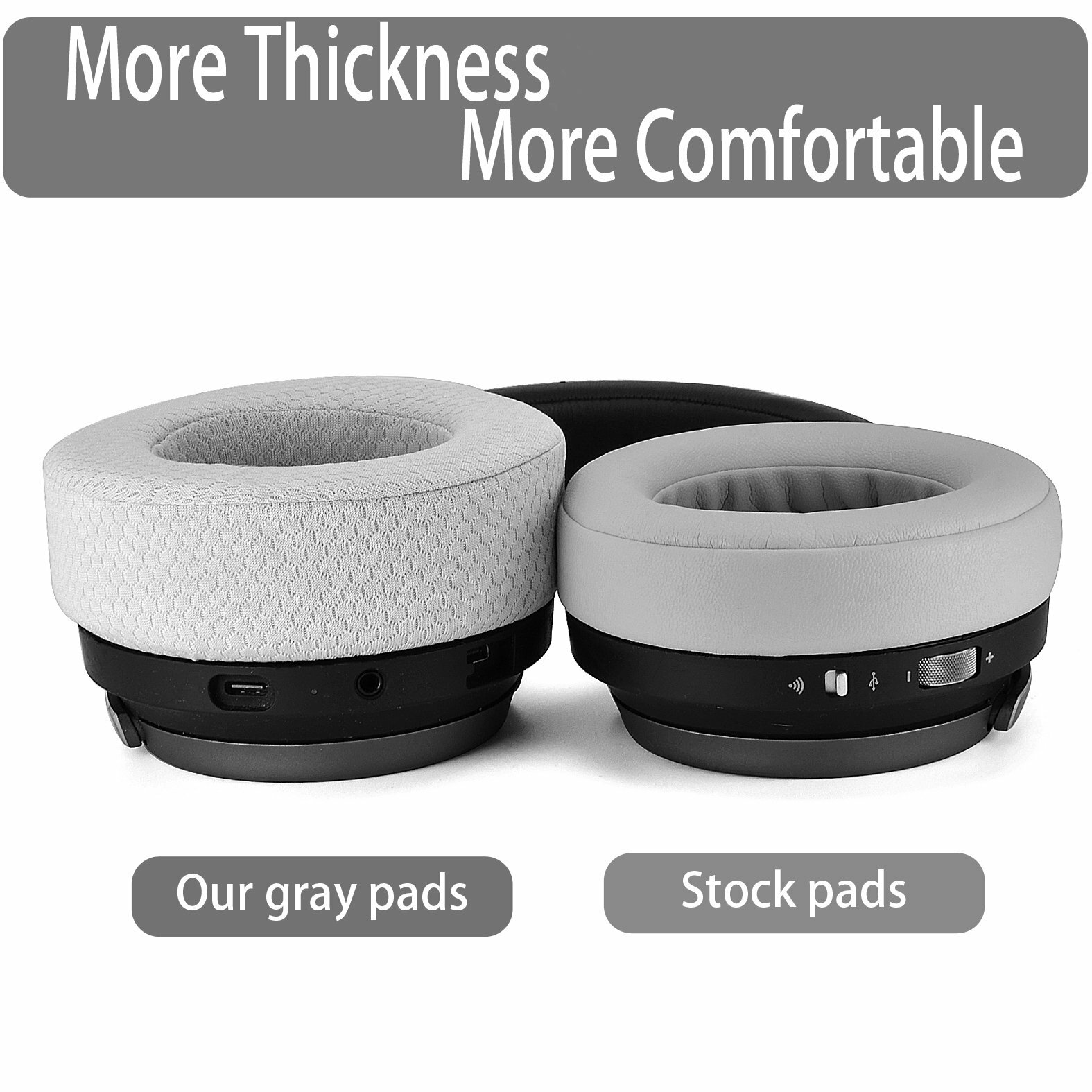 Thicker Ear Pads Replacement for Corsair Virtuoso RGB Wireless SE Headphone
