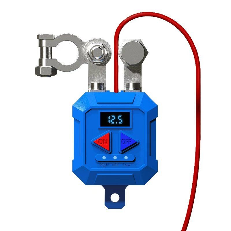 Auto Battery Disconnect Switch 120A Remote Kill Switch With LED Voltage Display