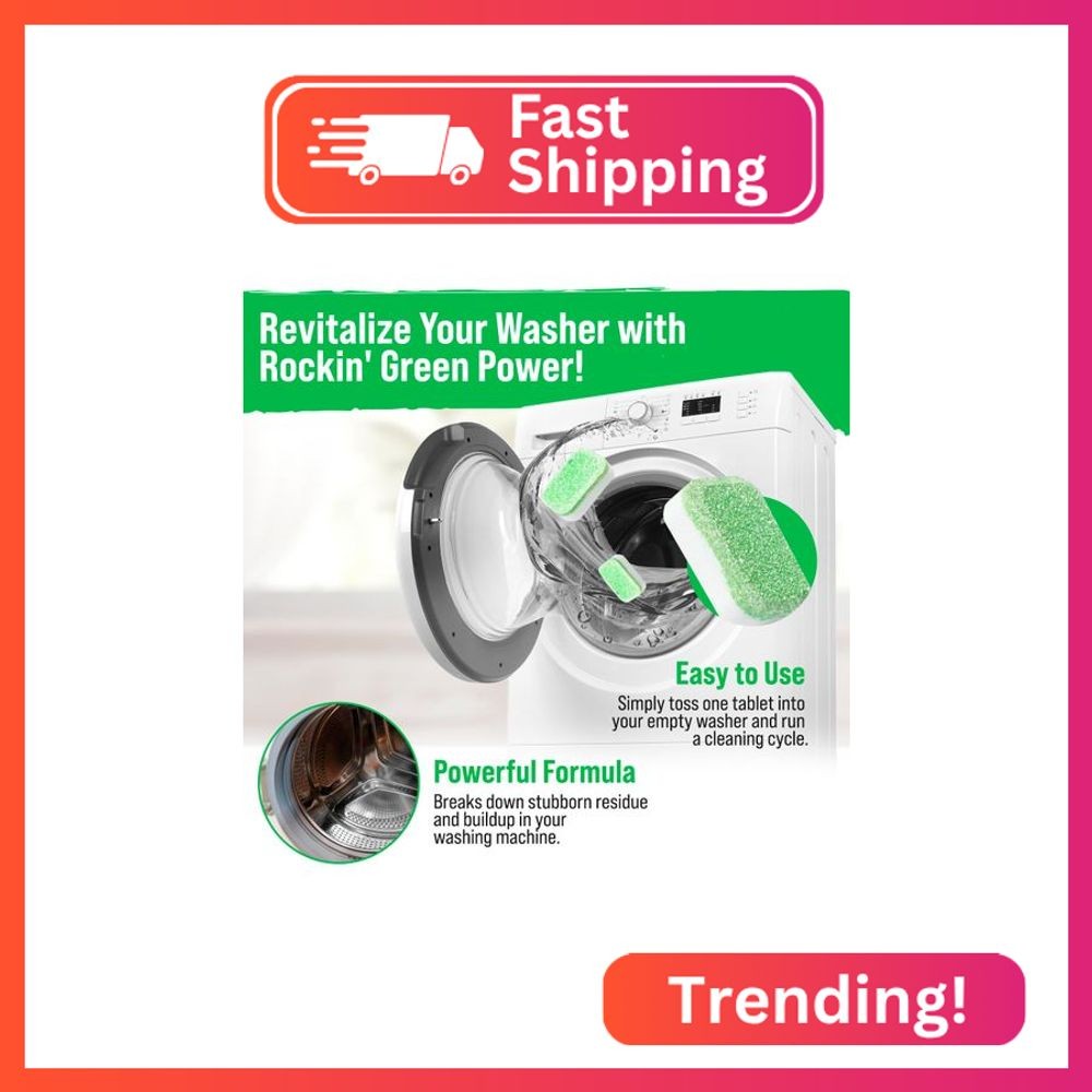 Rockin' Green Deep Cleaning and Deodorizing Tablets for Dishwashers, Washing Mac