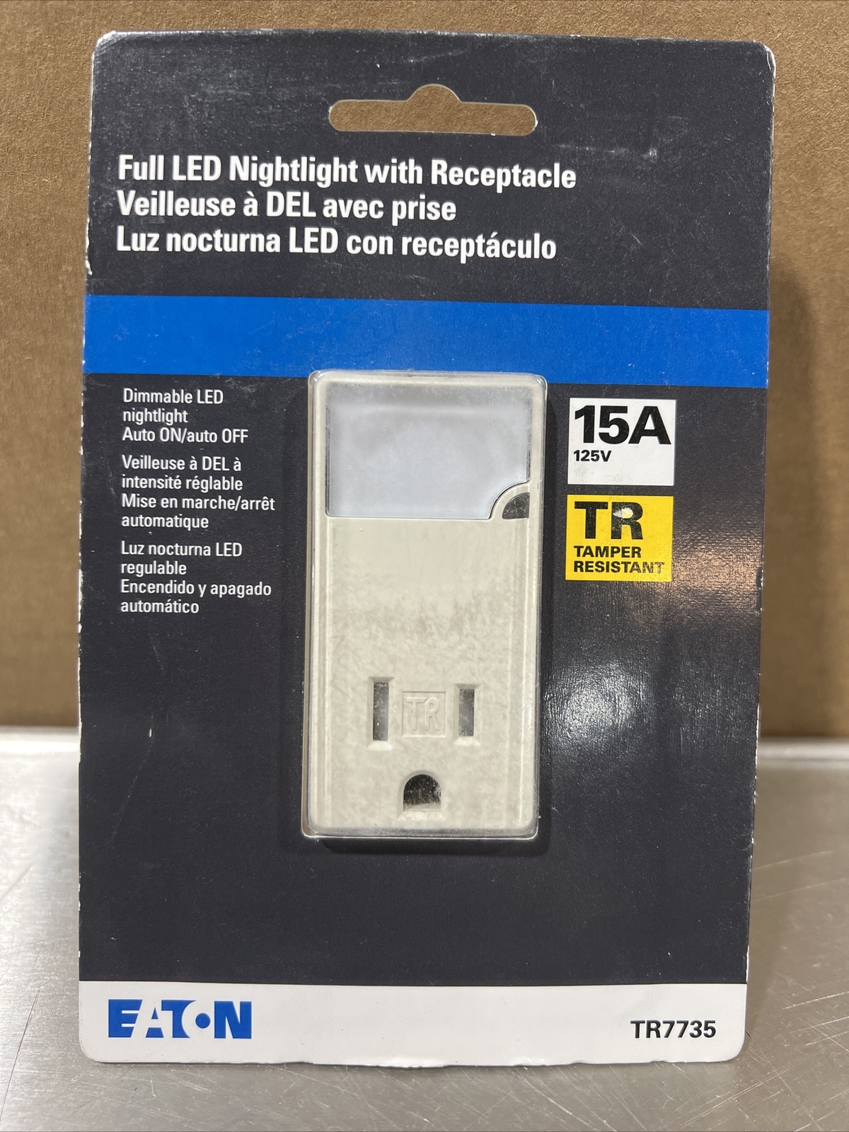 Eaton Full LED Nightlight With Receptacle TR7735 15A  T2 Nos Surplus