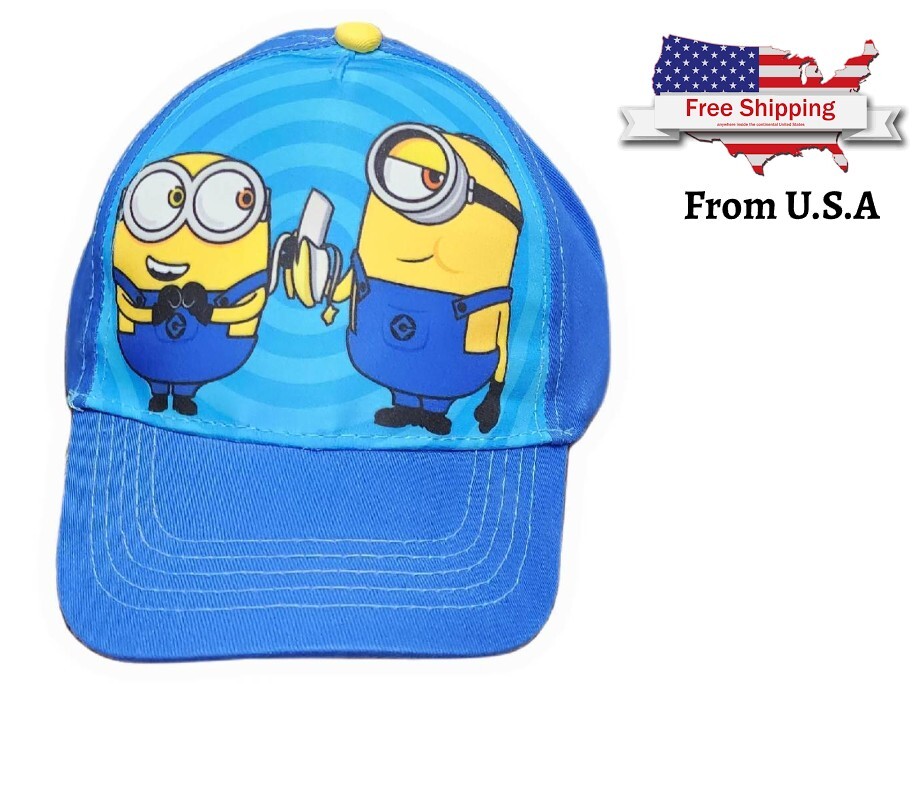 Disney Minnion Baseball Hat, Kids Ages 2-7, Boy Girl Baseball Cap Brand New