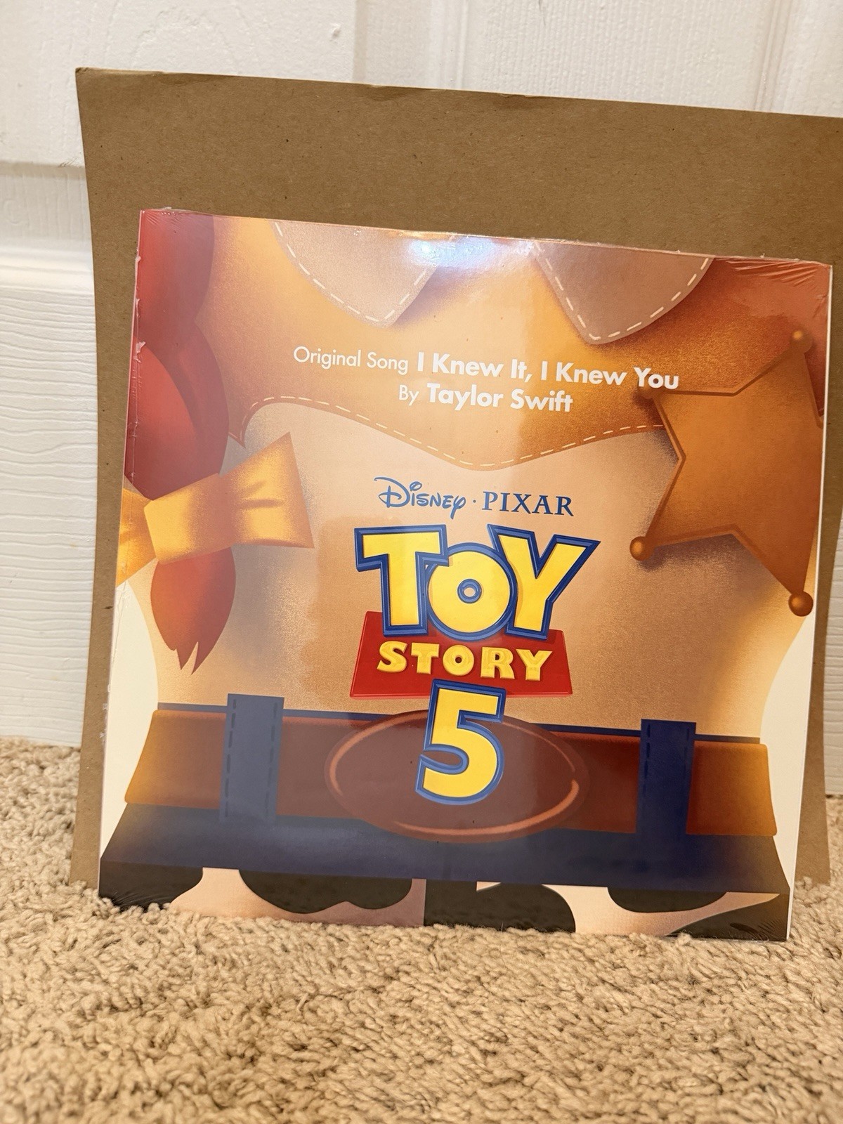 Taylor Swift Toy Story 5 Jessie's Badge vinyl "I knew you, I knew it"