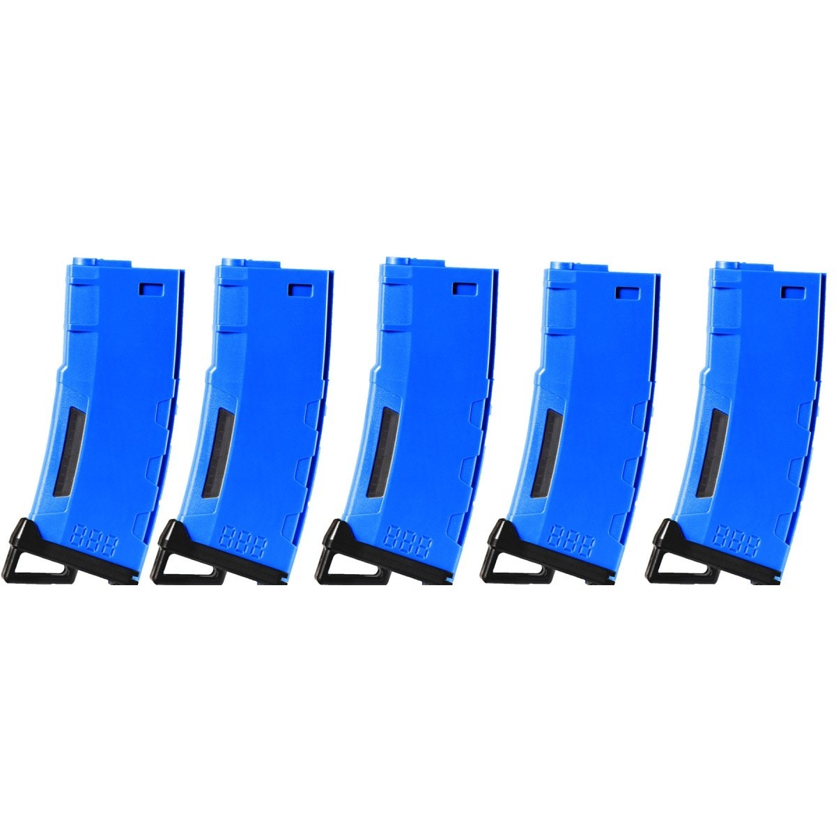 Lancer Tactical 5 Pack 130 Round High Speed Mid-Cap Magazine in Blue