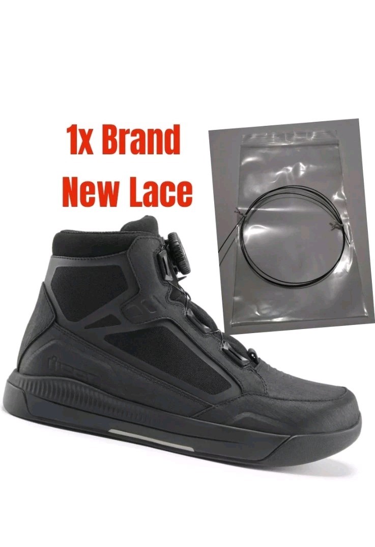 1x Icon Overlord 2 3 BOA boa Black Replacement icon Alcan CE Wire Lace Cord Kit