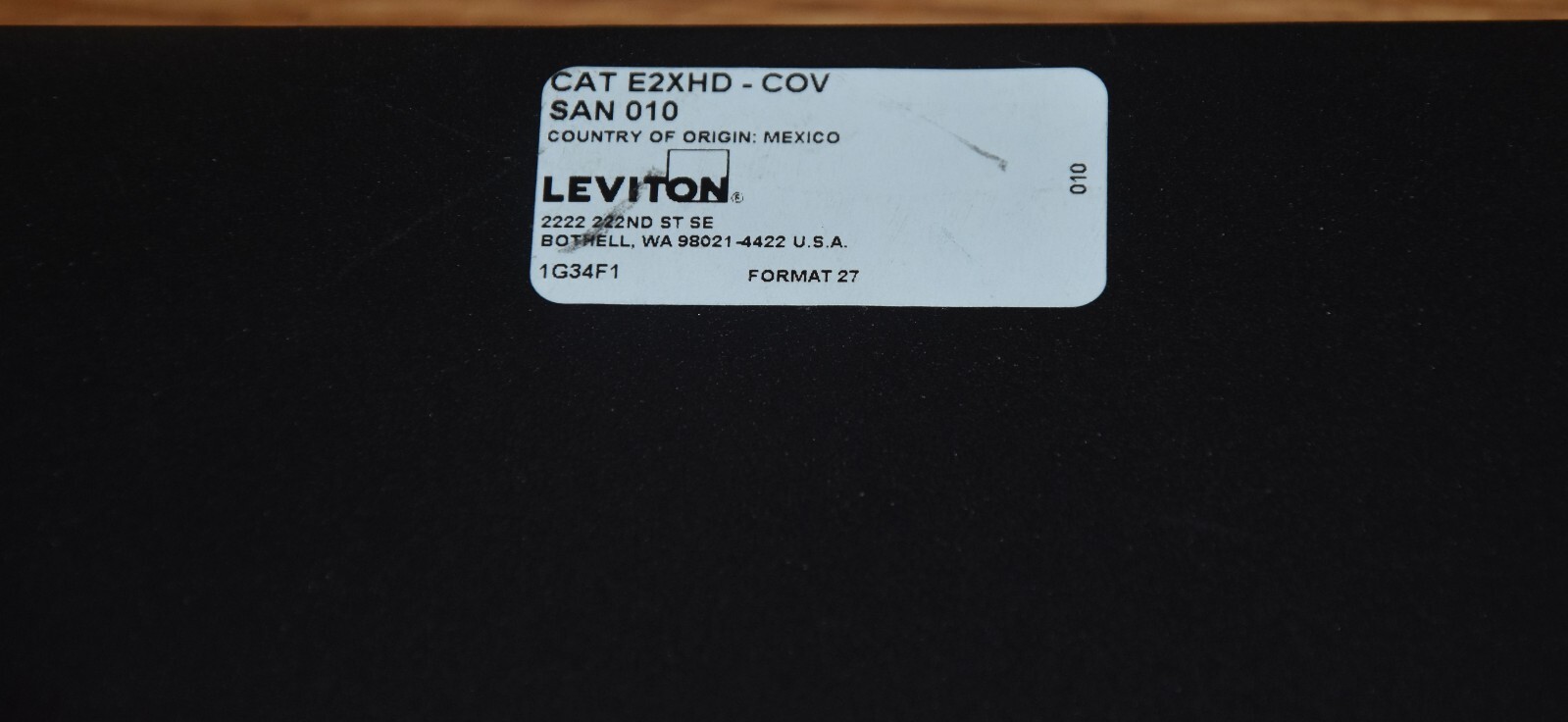 LEVITON E2X1A-S48 E2Xhd 1RU High-Density Universal Angled Patch Panel with Cover