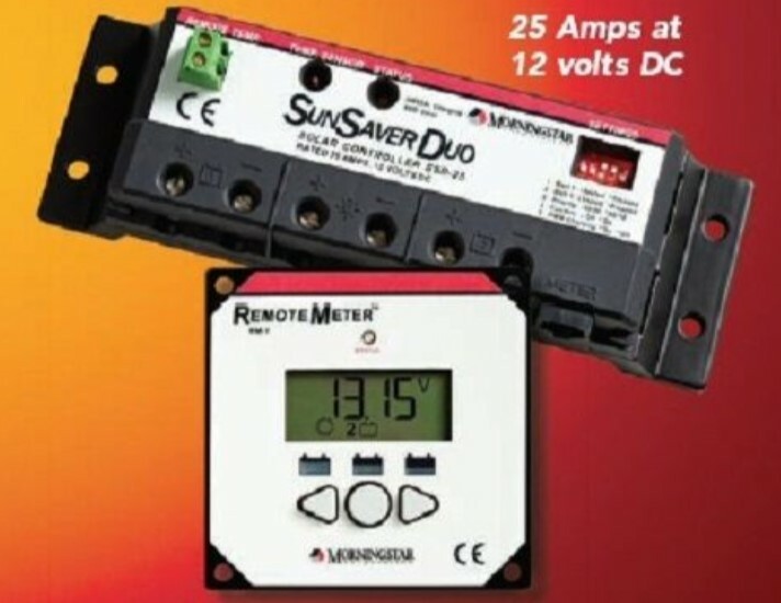 Morningstar SunSaver Duo SSD-25RM  25A PWM Solar Controller + Remote Meter