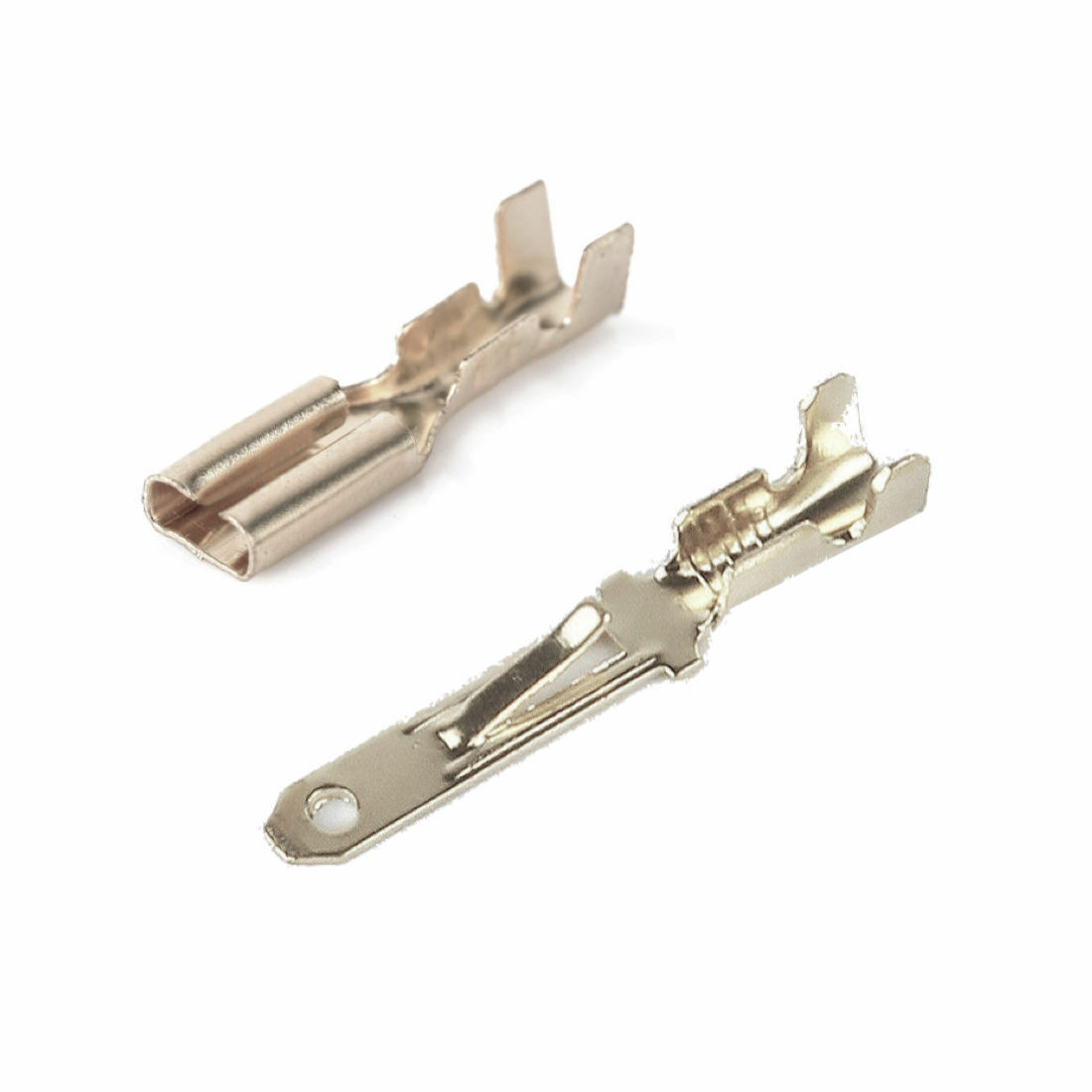 [20x] 2.8mm Male and Female Spade Connectors Nickel Crimp Terminals 22-16 AWG