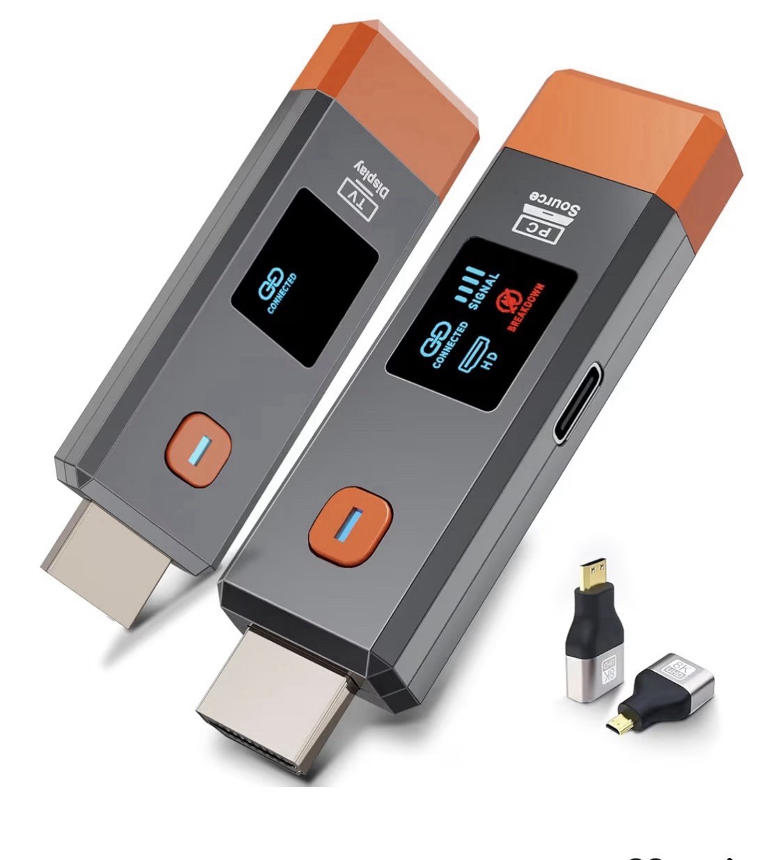 Wireless HDMI Transmitter Receiver Set, LED Display, Plug & Play, 1080P