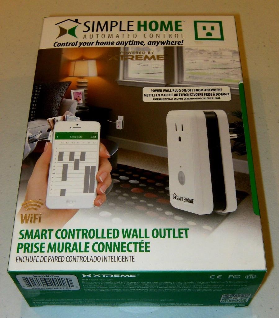 NEW Simple Home XWS7-1001-WHT Smart Controlled Wi-Fi Wall Outlet