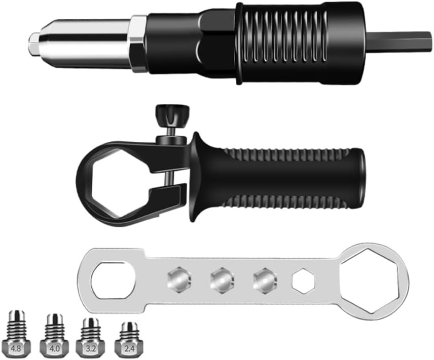 Rivet Gun Adapter Kit, Electric Power Drill Rivet Attachment