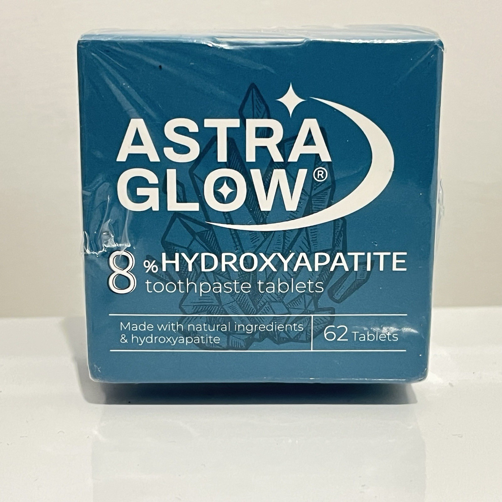 astra glow 8% hydroxyapatite toothpaste tablets new Sealed