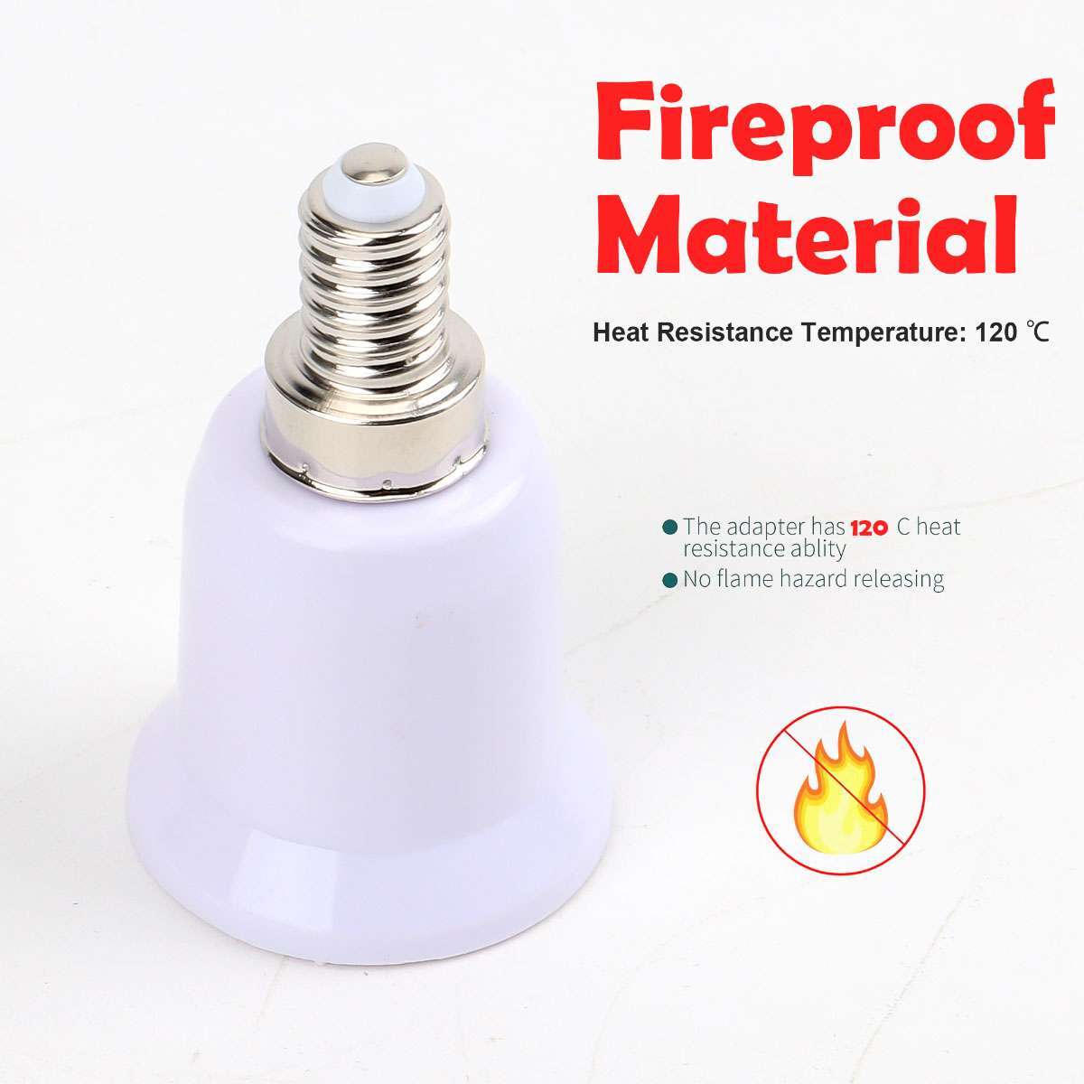 5~20PCS Light Bulb Socket Standard Medium Base E12 to E26/E27 Converter Adapter