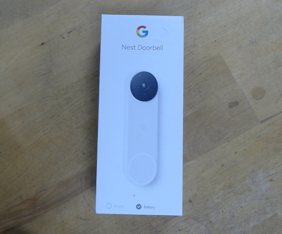 Google Nest Doorbell, Wireless Battery - Snow (GA01318-US)