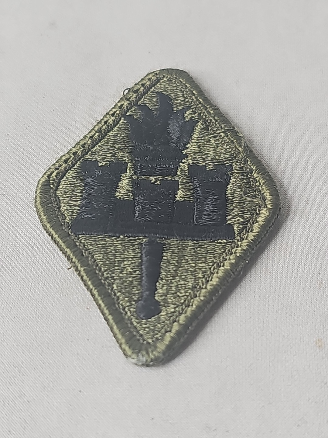 Military Patch US Army Engineer School Sew-on USED Subdued SSI
