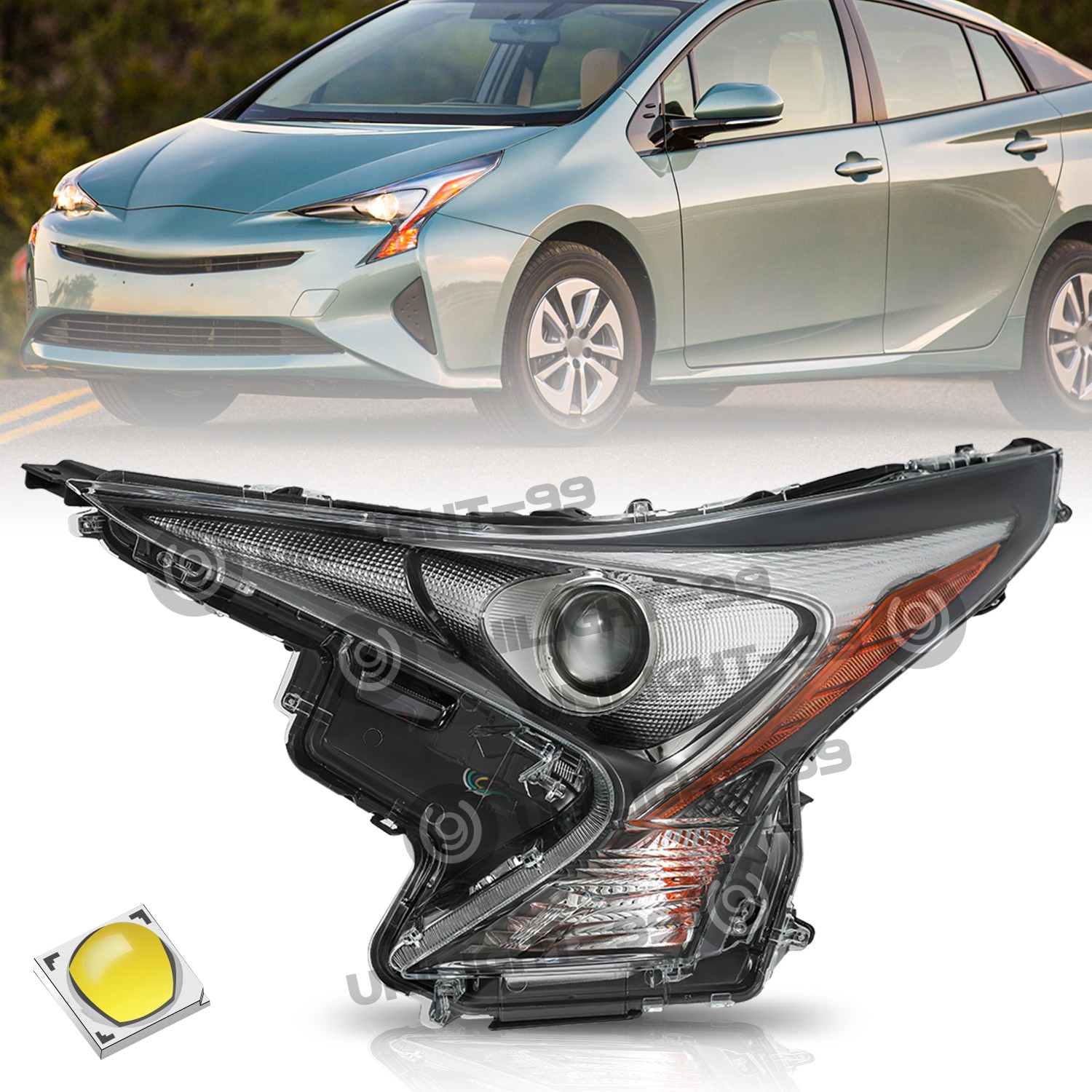 For 2016-2018 Toyota Prius W/LED DRL Headlight Headlamp Left LH Driver Side