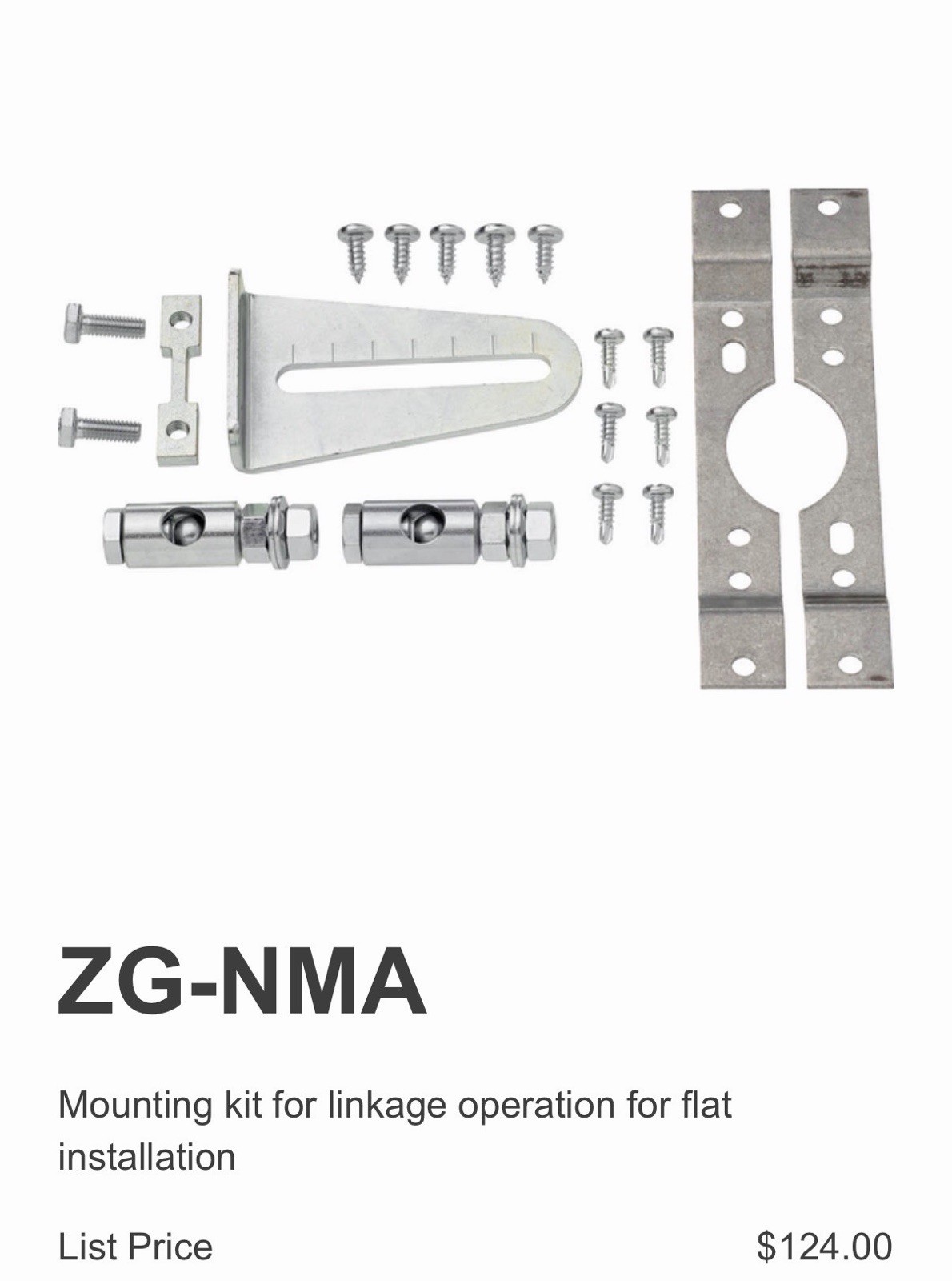 BELIMO ZG-NMA Mounting kit for linkage operation for flat installation