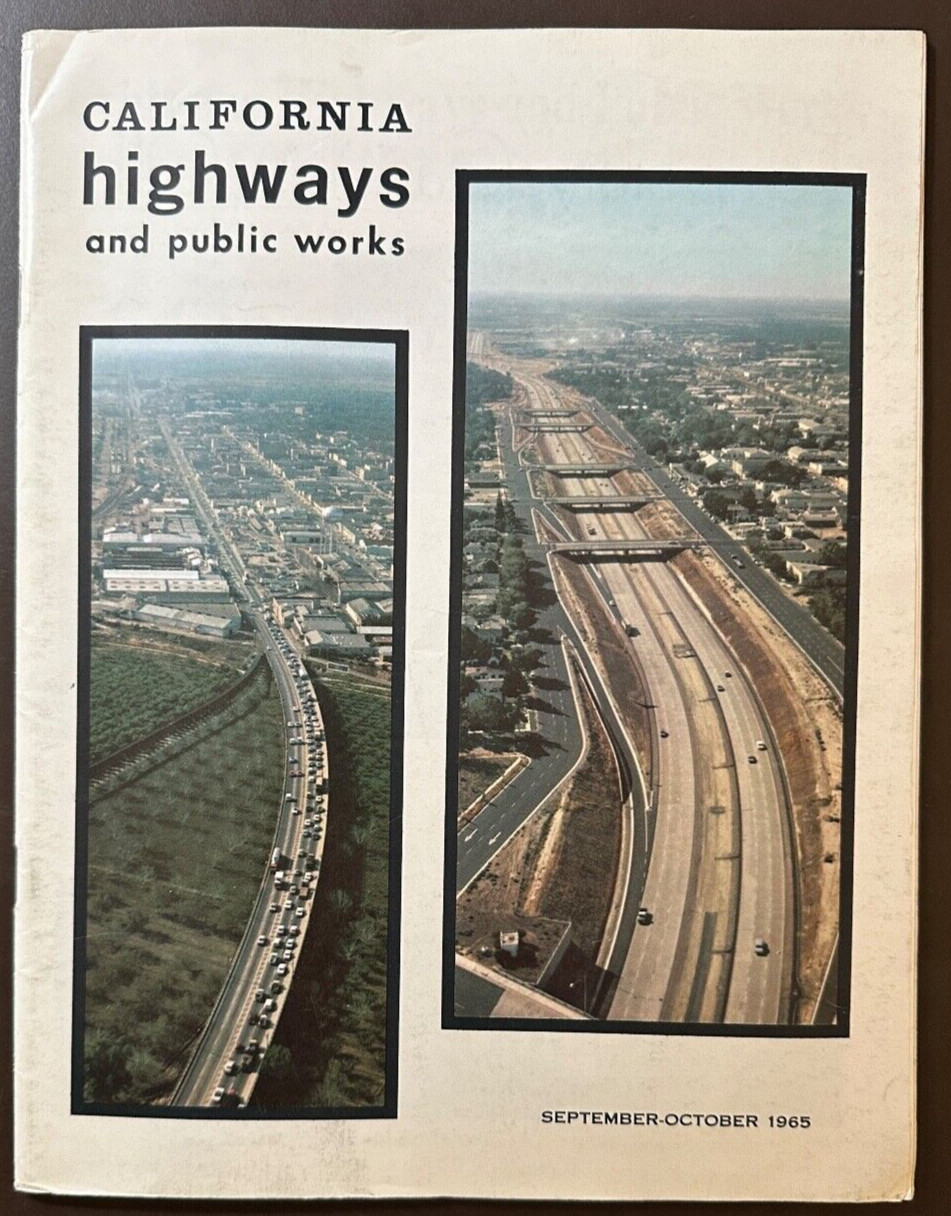 California Highways Magazine Sept/Oct 1965-  I-8 El Cajon, Modesto Freeway, I-15