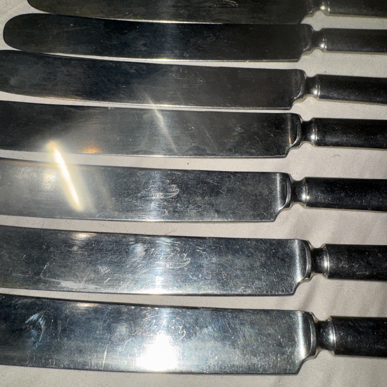 Vintage Alaska Flatware 8 Knives Silver Plated