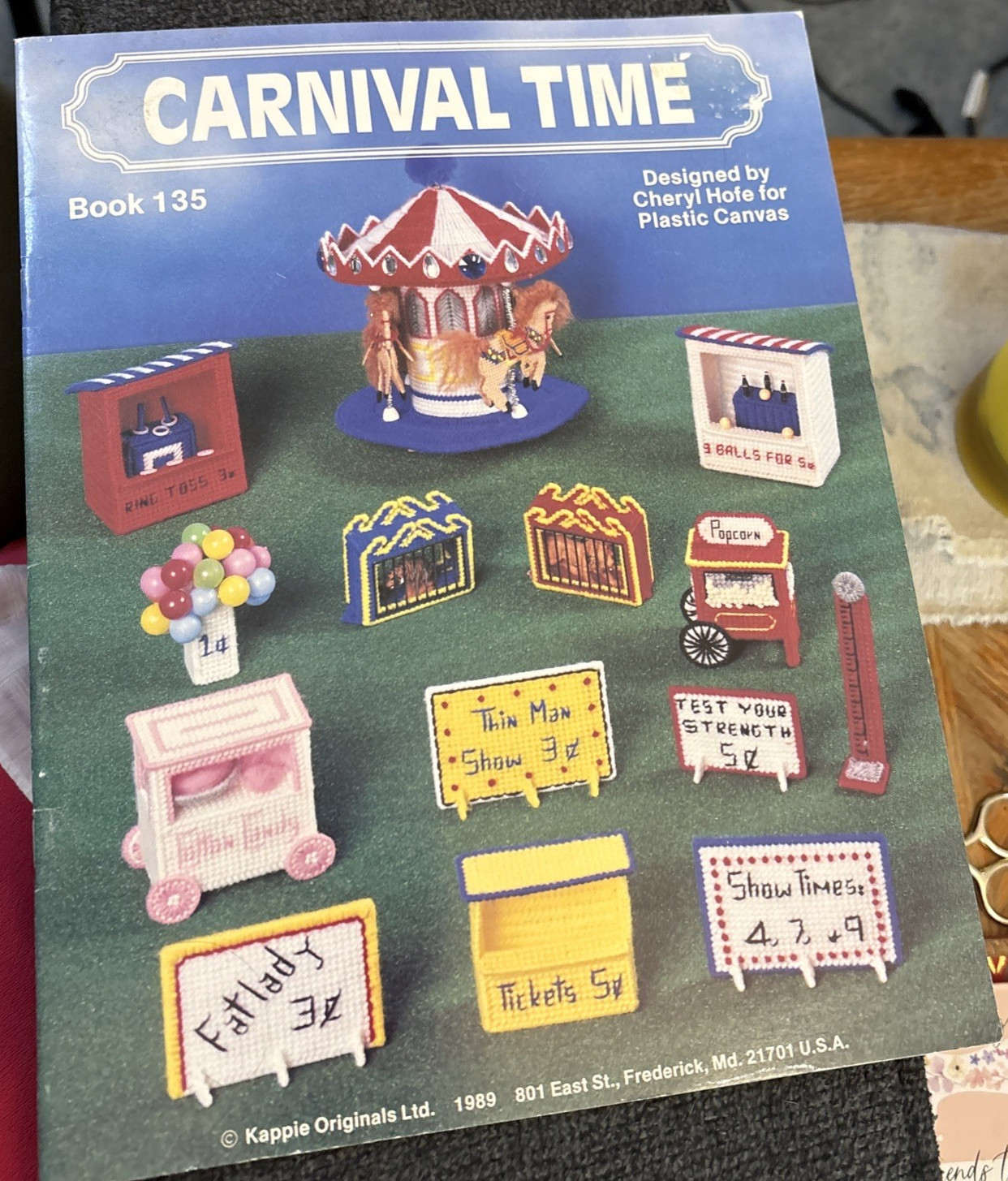 Vtg Rare Kappie Originals Ltd. CARNIVAL TIME 1989 Needlepoint Bk #135