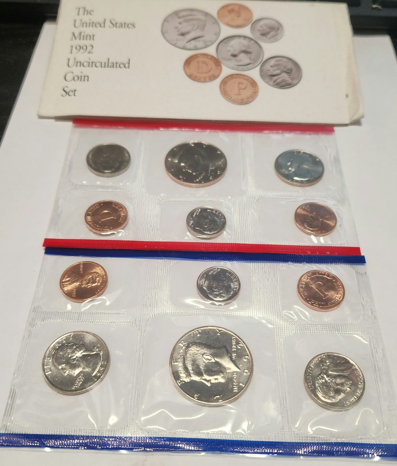 1992 Uncirculated 10-coin set U.S Mint Original Government Packaging OGP