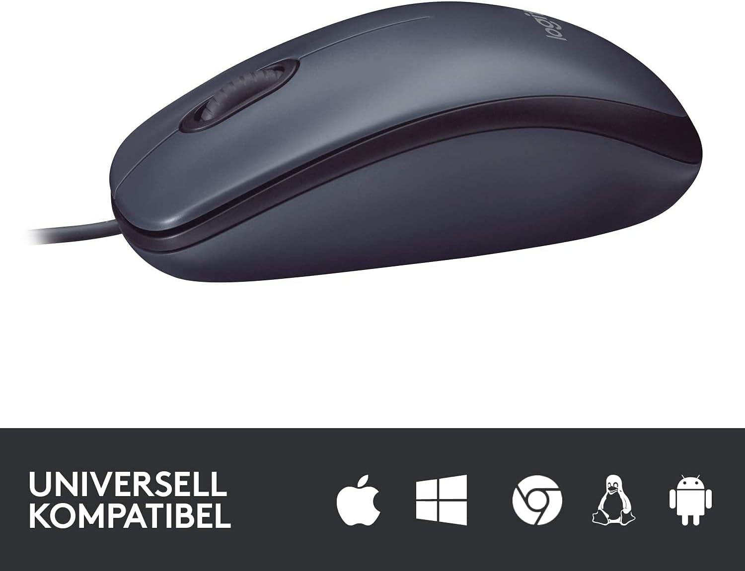 Pack of 10 Logitech M100 USB Wired Corded Optical Mouse Right & Left Hand MAC PC