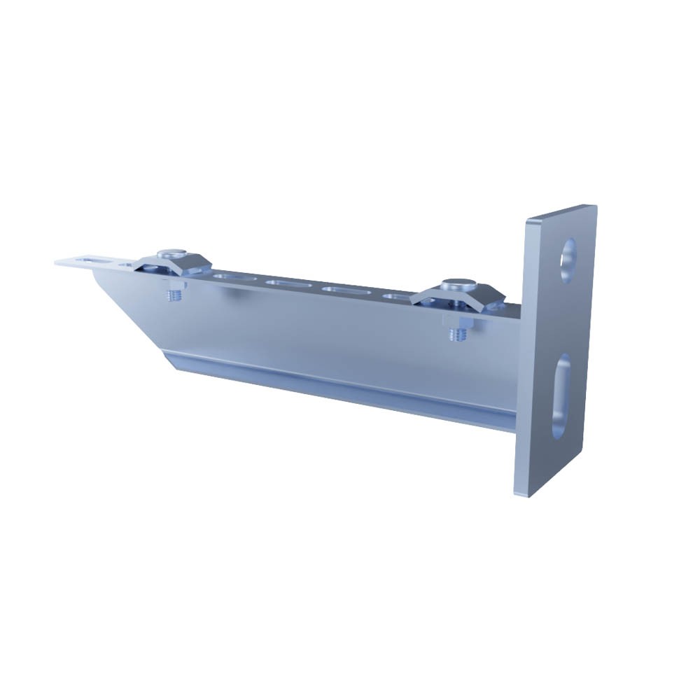 Electro Zinc Plated Wire Mesh Cable Tray bracket, T-shaped, Wall Mount, 200mm ,