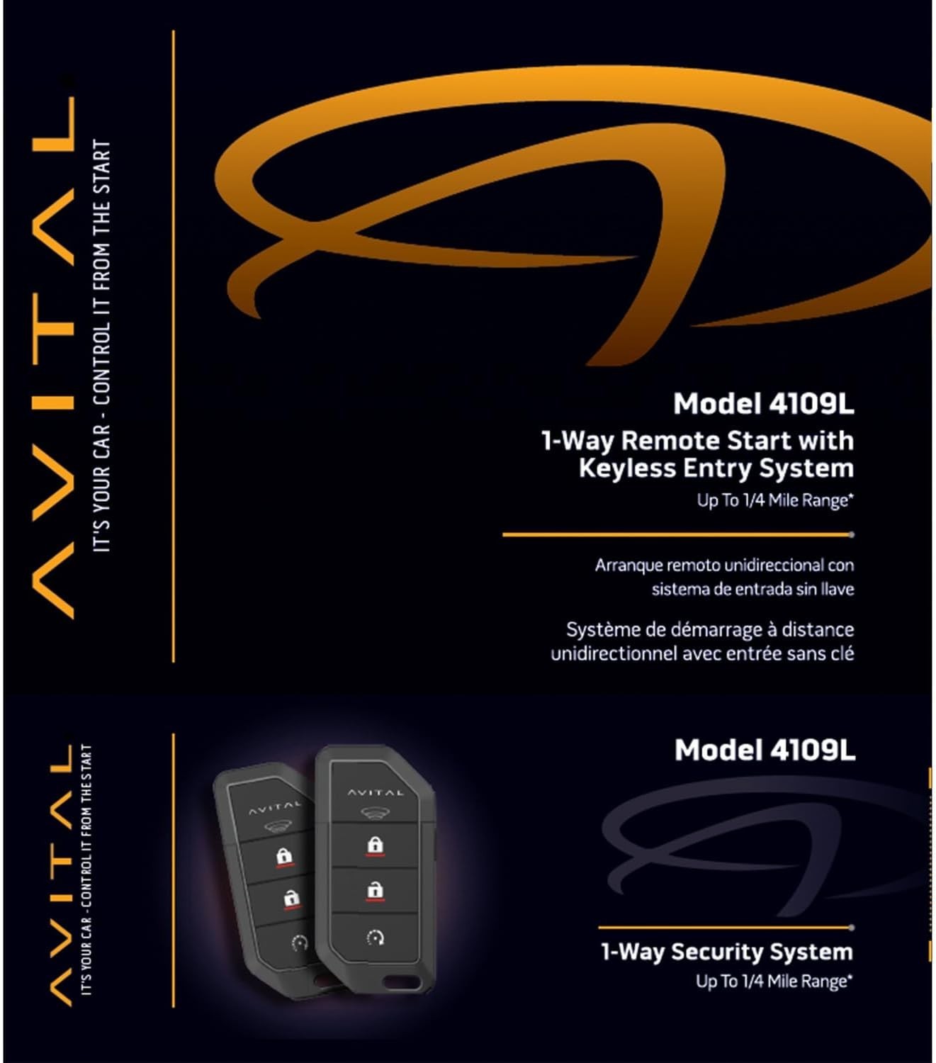 1-Way Remote Start System with Two 4-Button Remotes