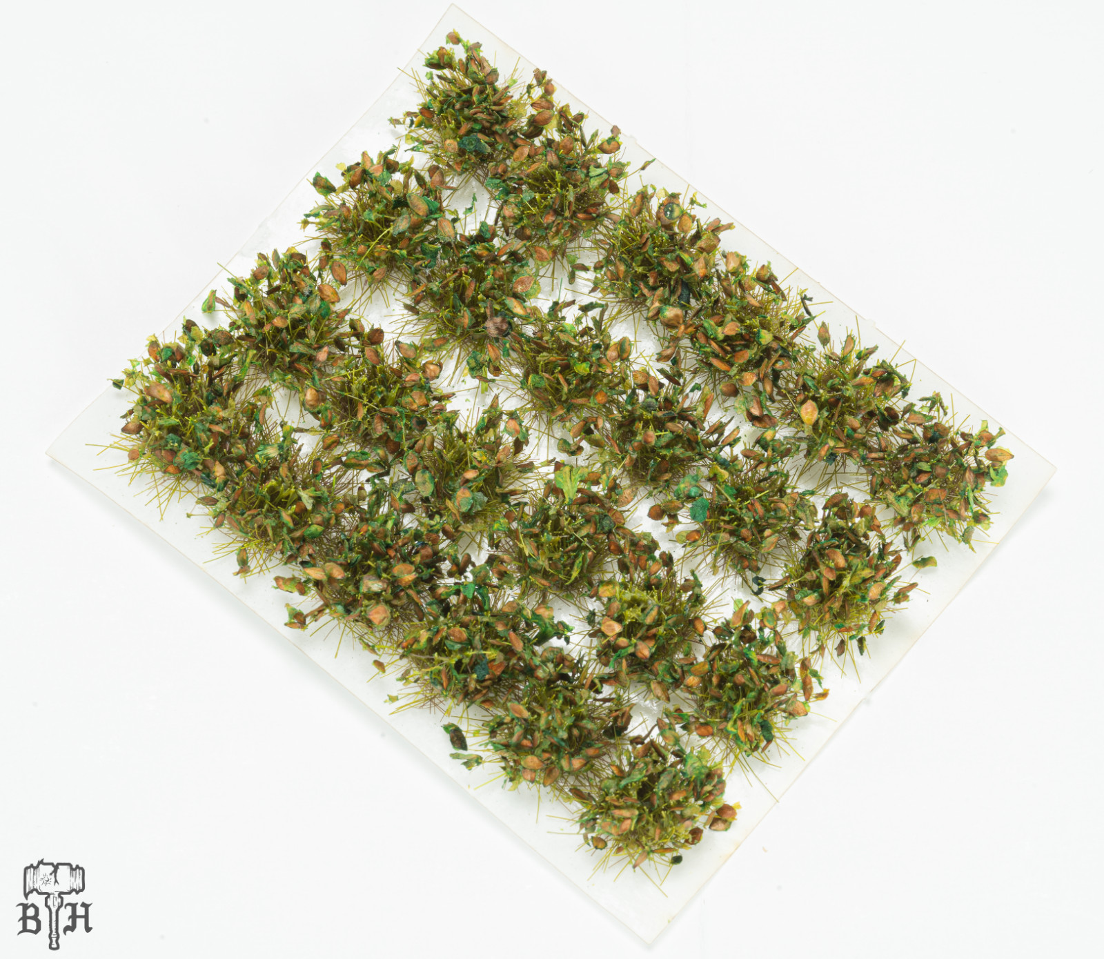 Model Miniature Diorama Basing Terrain Frock Green Grass Tufts Set