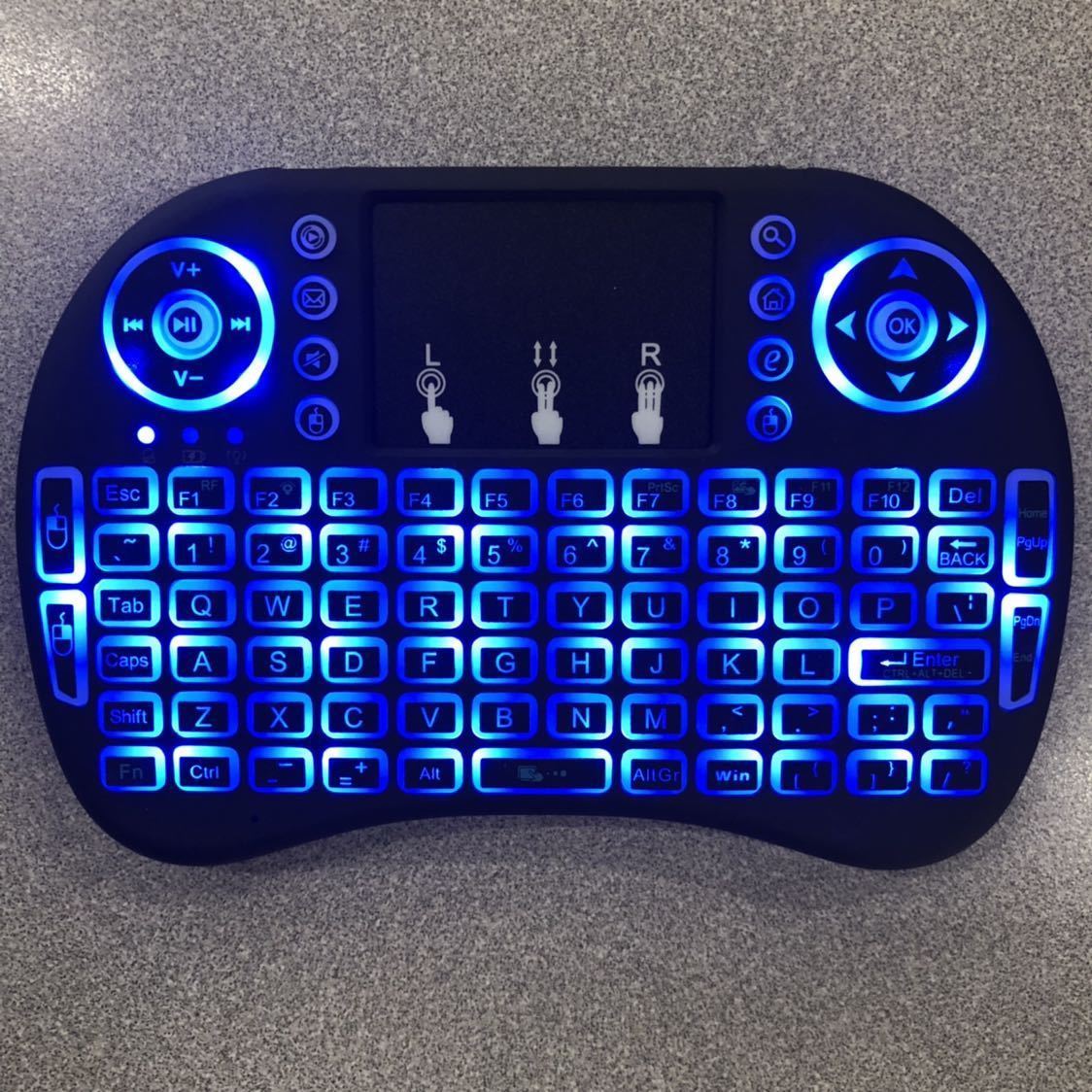 Mini Wireless Keyboard Remote Touchpad 2.4GHz Smart TV Android TV Box PC Backlit