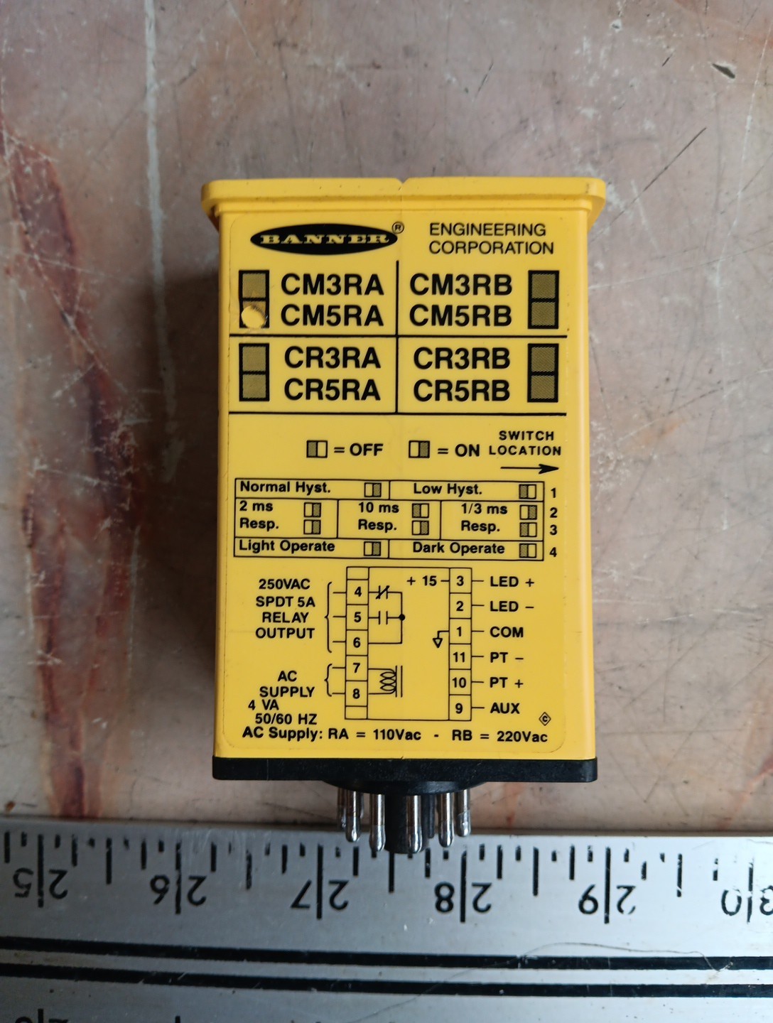 BANNER ENGINEERING CM5RAMAXI-AMP SWITCH PROGRAMMING MODULE