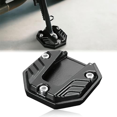 Motorcycle Kickstand Pad Plate Support Accessory, Aluminum Alloy Parking Stand