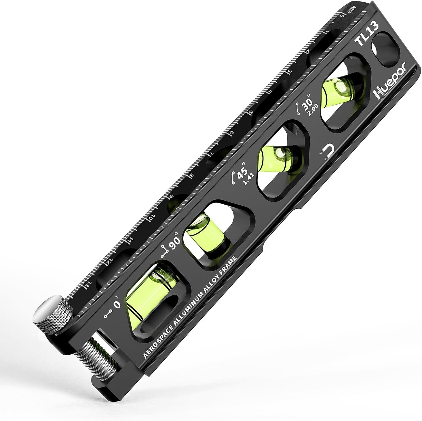 Torpedo Level, Magnetic Conduit Level with 4 Vials, 6.2 Inch Aluminum Alloy Cons