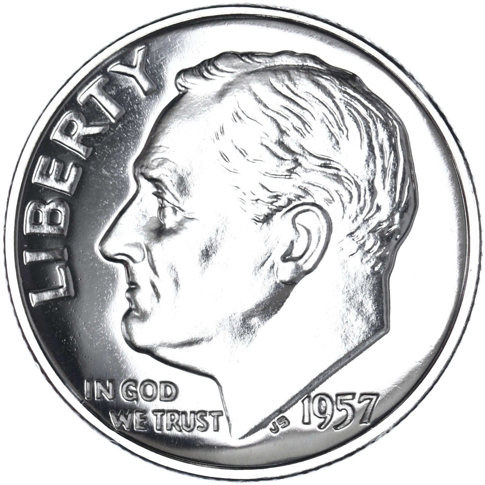 1957 (P) Roosevelt Dime Gem Proof 90% Silver
