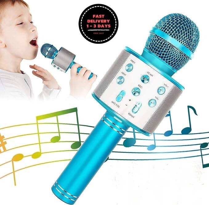 Micrófono de karaoke inalámbrico Bluetooth para niños micrófono de karaoke.neuvo