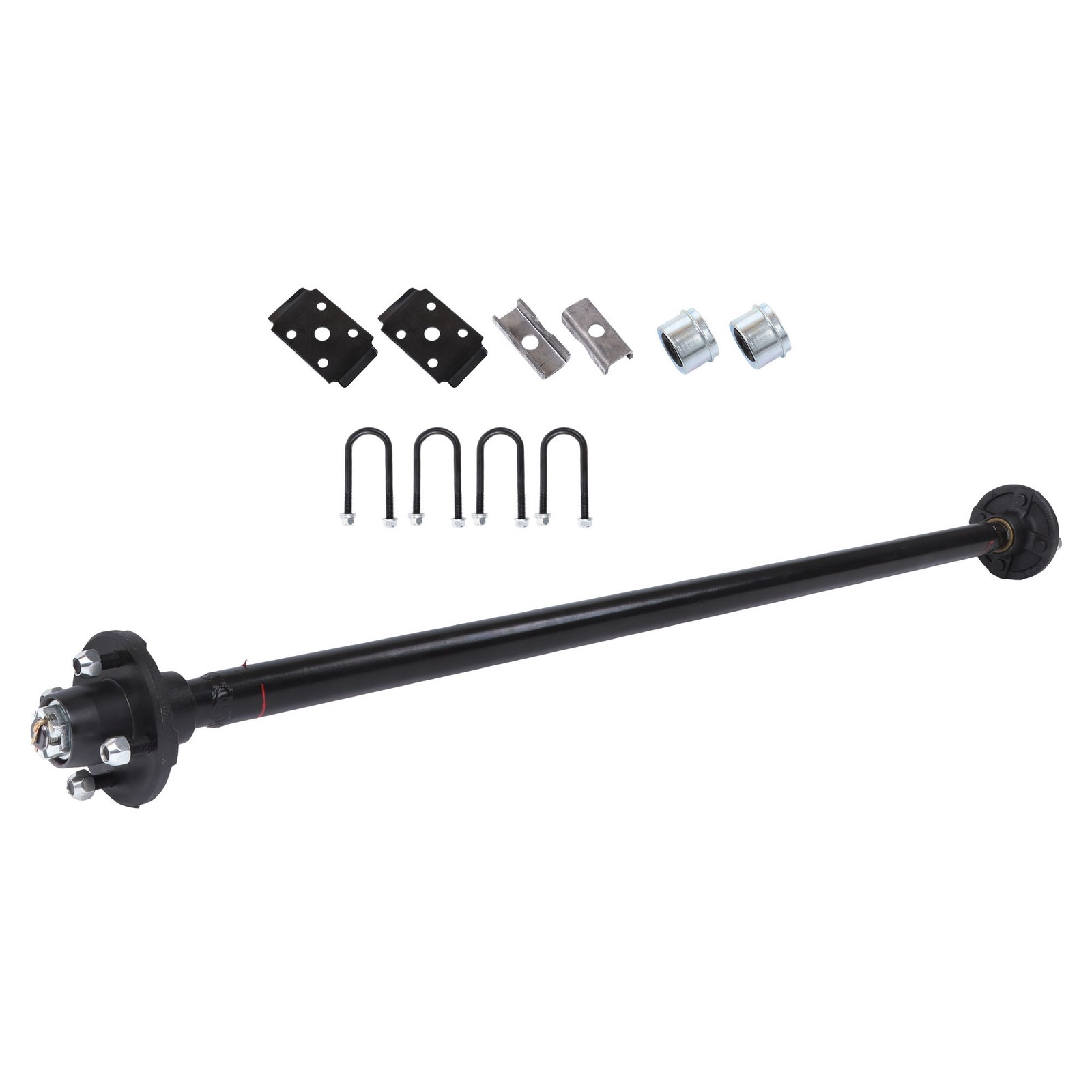 2K 2000lbs Trailer Axle 4 lug-4' 56.5' Hub Face 46.5' Spring Center w/ U-Bolt