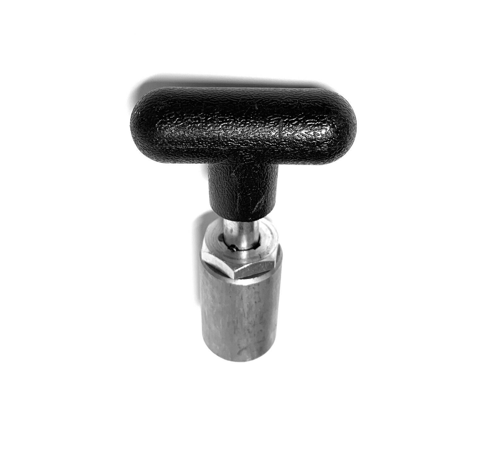 T Handle Spring Loaded Steel Body Pull Pop  Pin 3/8" Locking Straight H